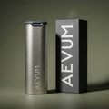 Premium aluminium pill case with natural wood inlay — weekly pill organiser by AEVUM