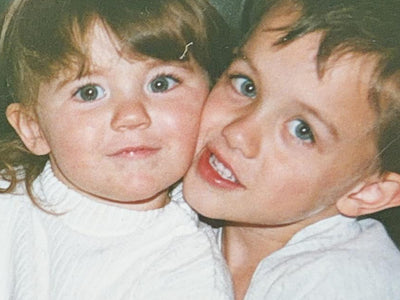 Childhood photo of AEVUM co-founders Niamh and Luke